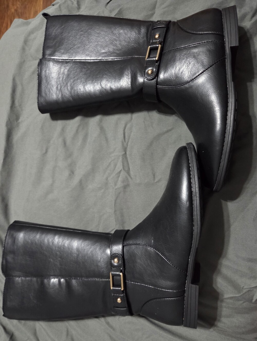 Girls Buckle Boots  - Youth 6